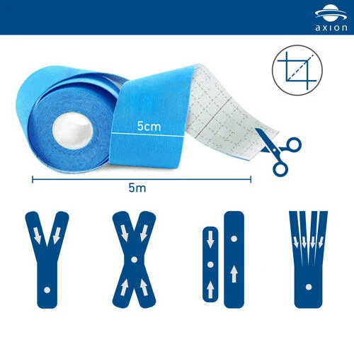 Axion Kinesiology Tapes Set De 3 PiĂšces - En Bleu, Beige, Noir â Image 6