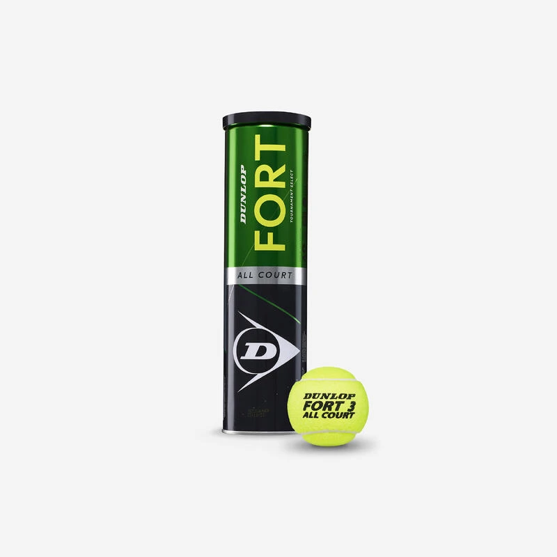 BALLES DE TENNIS DUNLOP FORT ALL COURT *4 JAUNE CONTROL â Image 3