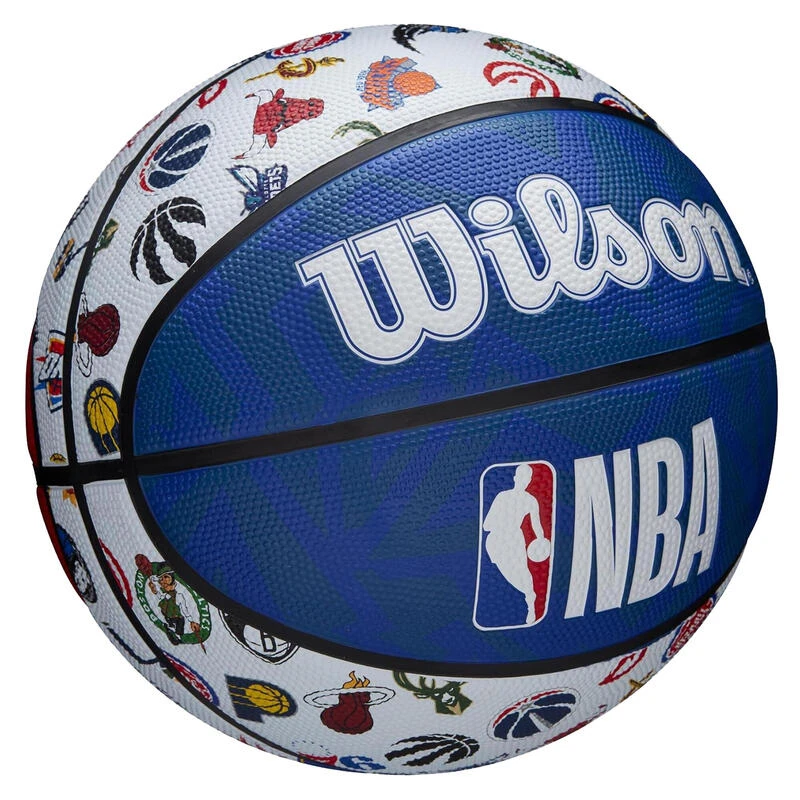 Ballon De Basketball NBA Taille 7 - Wilson Team Tribute S7 Bleu Blanc â Image 3