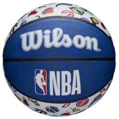 Ballon De Basketball NBA Taille 7 - Wilson Team Tribute S7 Bleu Blanc