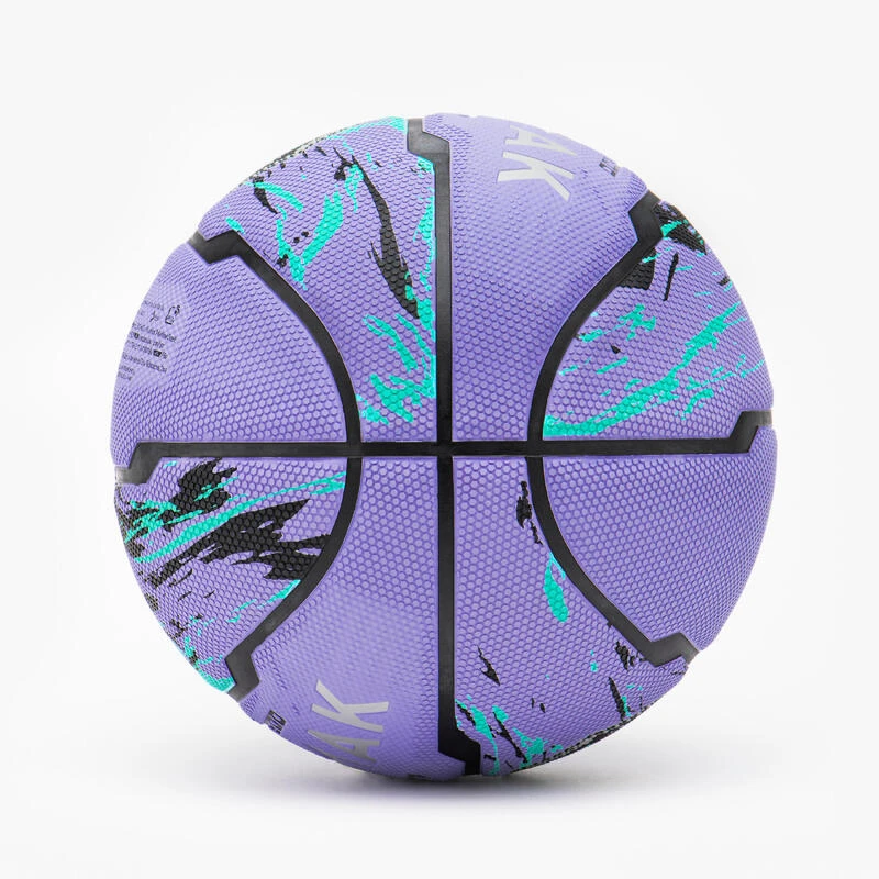 Ballon De Basketball Taille 6 - R500 Violet Turquoise â Image 3