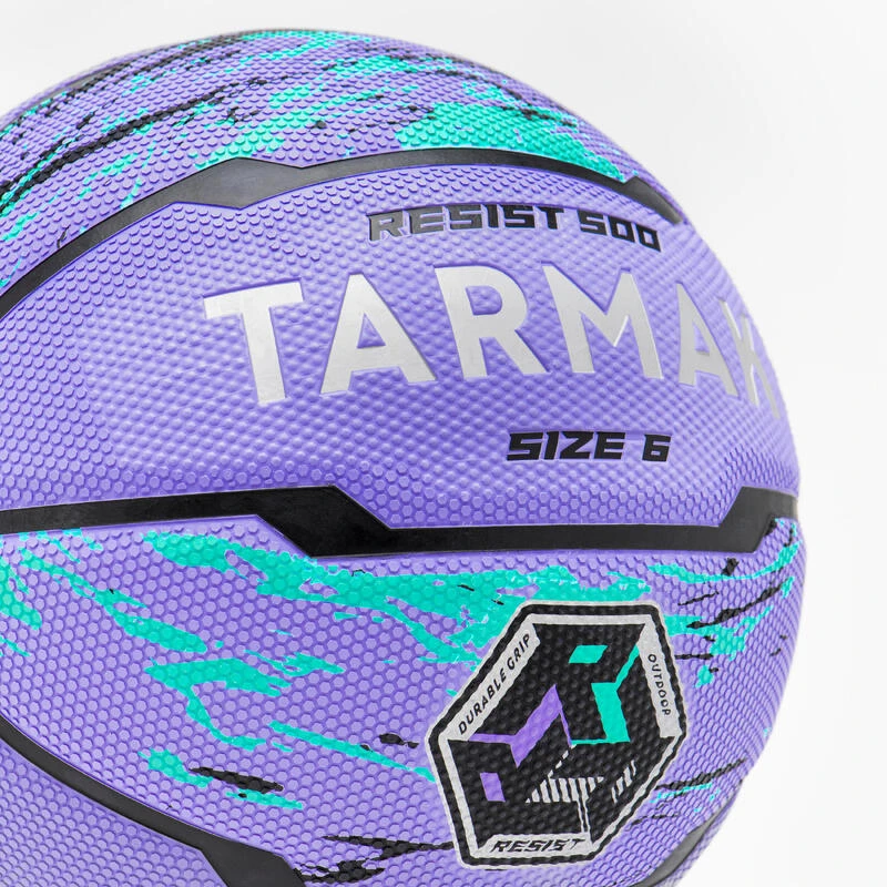 Ballon De Basketball Taille 6 - R500 Violet Turquoise â Image 4