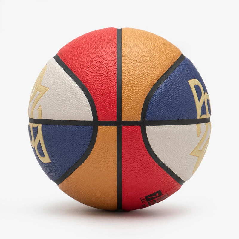 Ballon De Basketball Taille 7 - BT500 T7 Bleu Blanc Rouge PARIS 2024 â Image 2