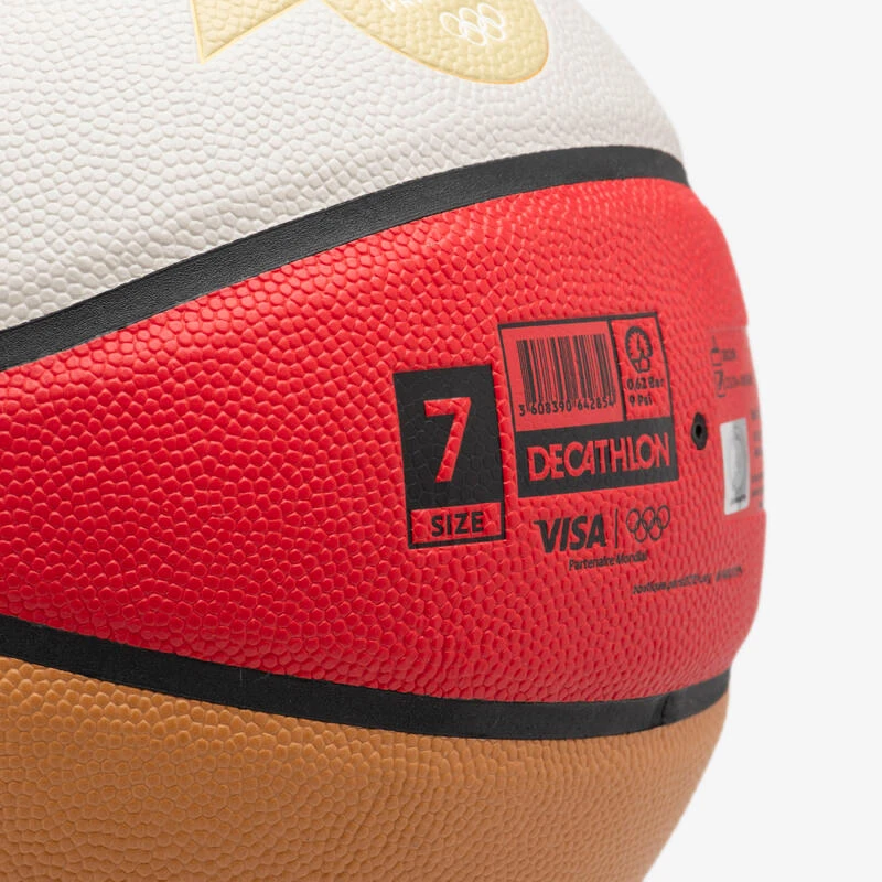 Ballon De Basketball Taille 7 - BT500 T7 Bleu Blanc Rouge PARIS 2024 â Image 5