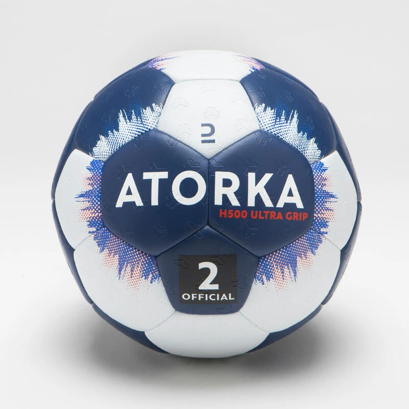 Ballon De Handball H500 Hybride T2 Bleu FoncĂ©/blanc â Image 2