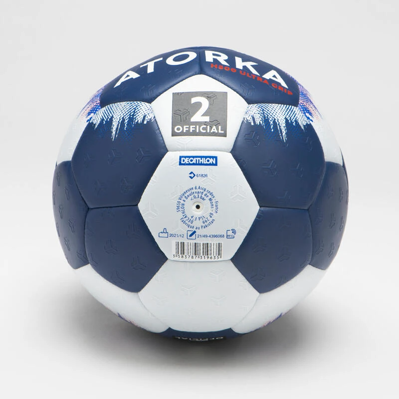 Ballon De Handball H500 Hybride T2 Bleu FoncĂ©/blanc â Image 3
