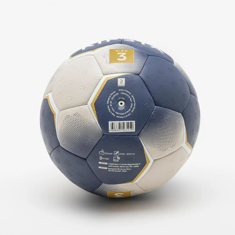 Ballon De Handball Taille 3 - H500 Hybrid Bleu/gris â Image 3