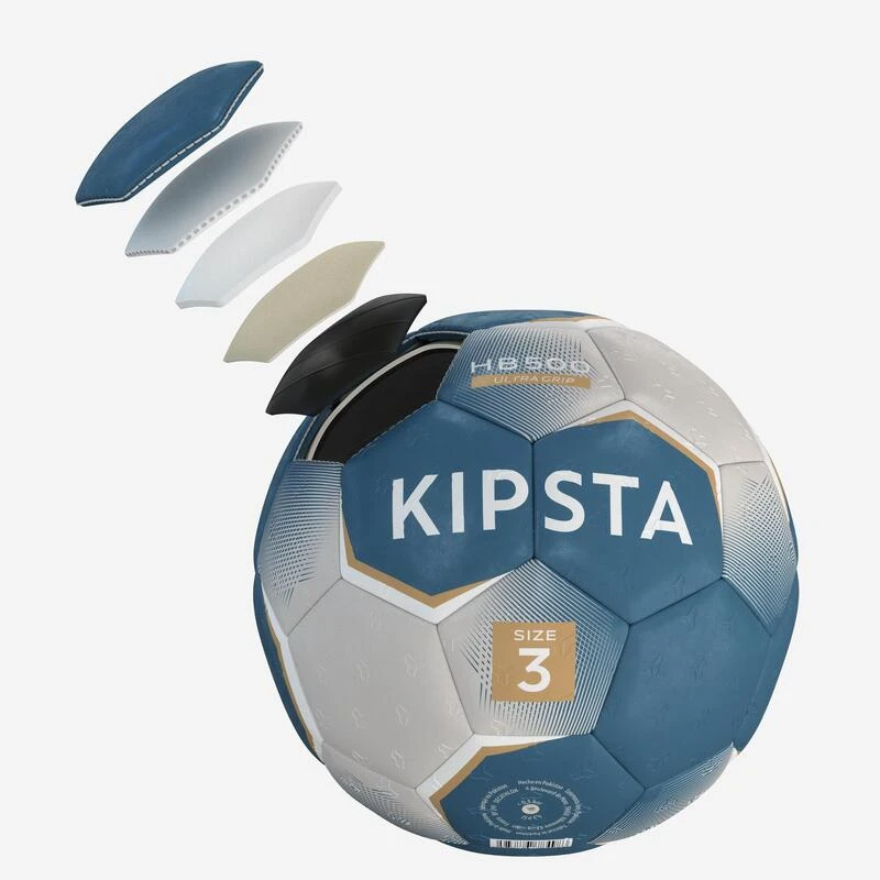 Ballon De Handball Taille 3 - H500 Hybrid Bleu/gris â Image 5