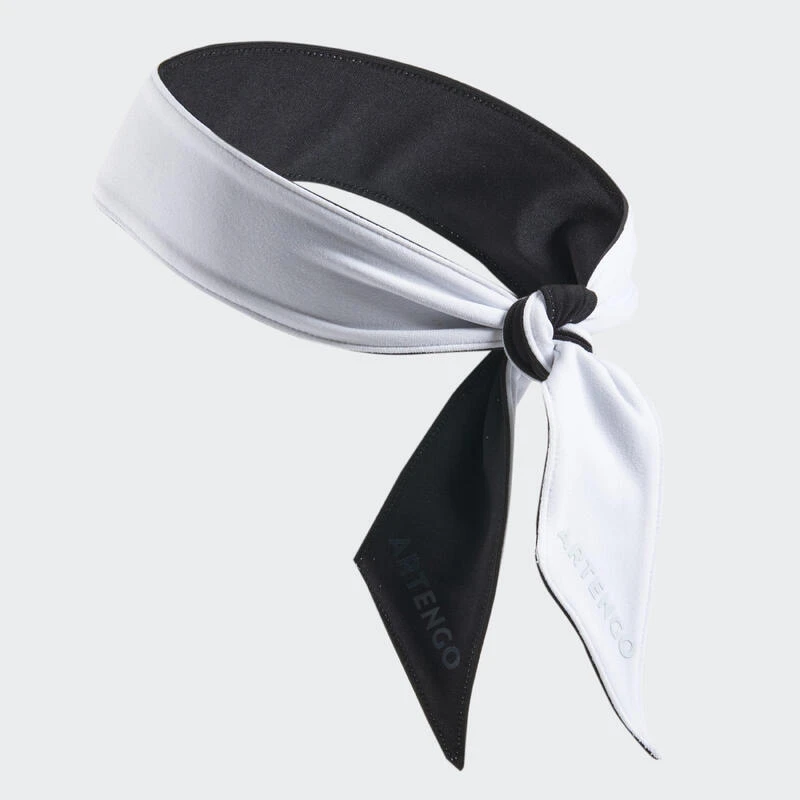 BANDANA TENNIS ARTENGO REVERSIBLE NOIR BLANC T 0,85 METRE