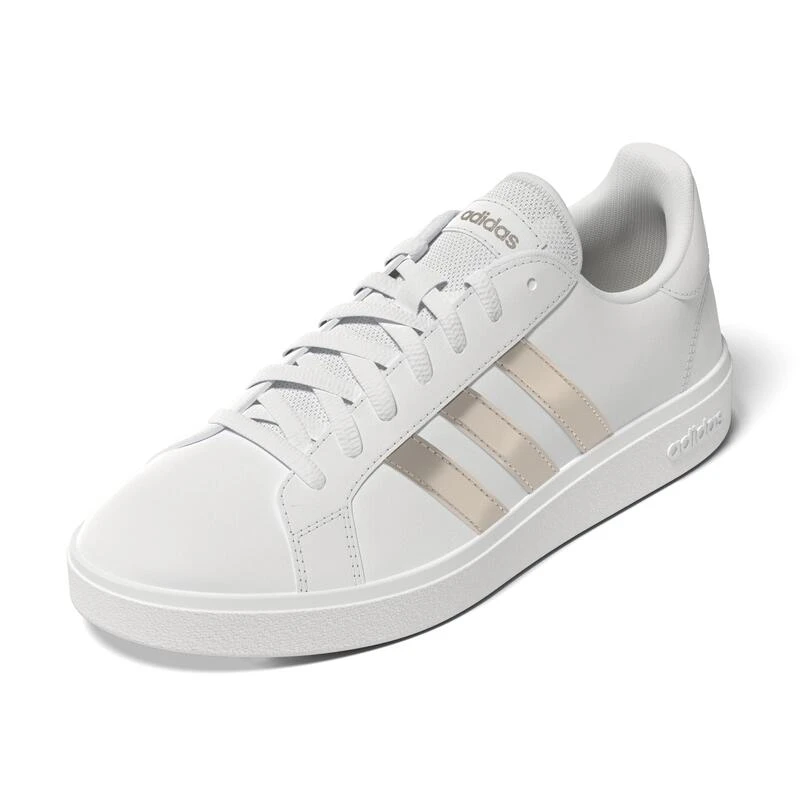 BASKETS DE MARCHE FEMME ADIDAS COURT BASE BLANCHE ARGENT â Image 4