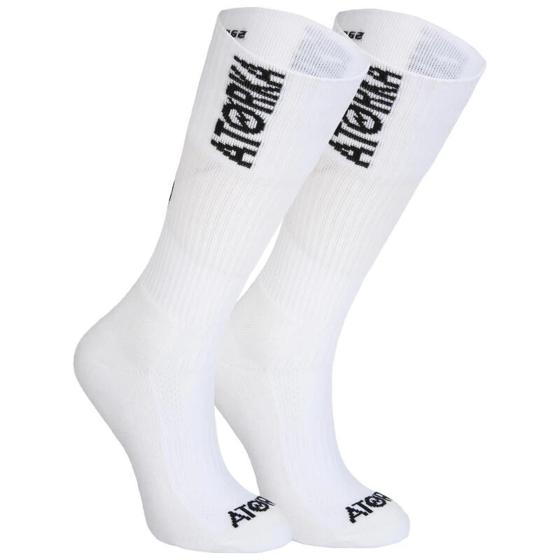 Chaussettes De Handball - 1 Paire H500 Blanc/noir