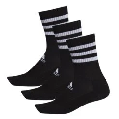 CHAUSSETTES HAUTES ADIDAS NOIRES TROIS BANDES NOIRES LOT DE 3