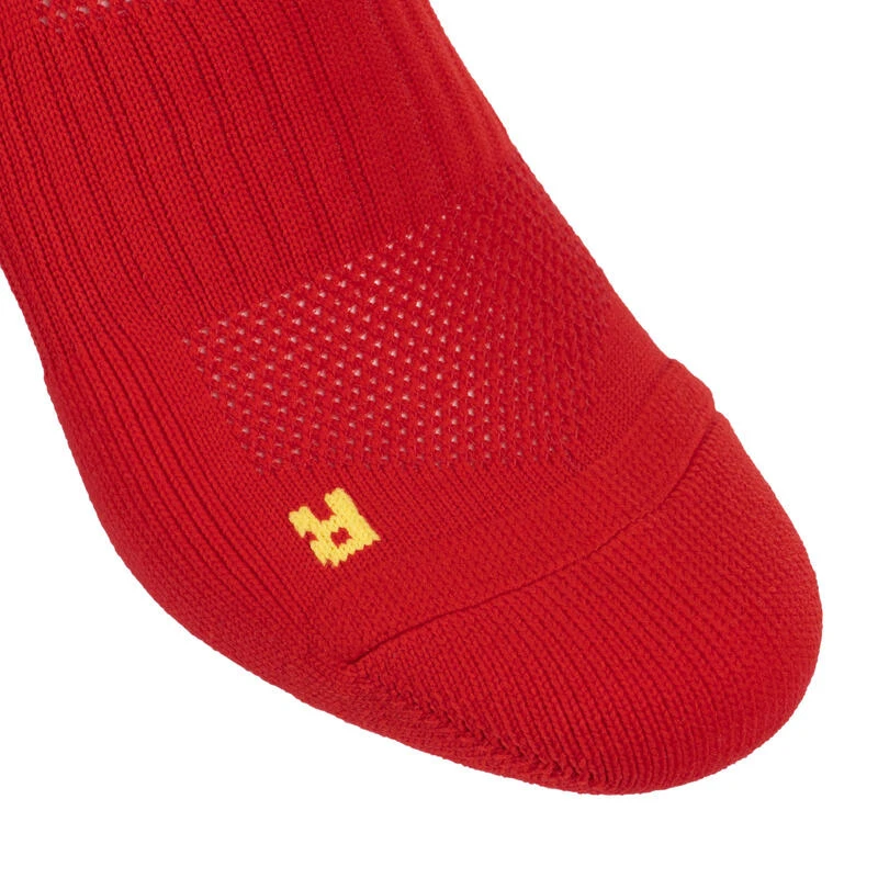 Chaussettes Hautes De Rugby Homme/Femme - R500 Rouge Jaune â Image 4