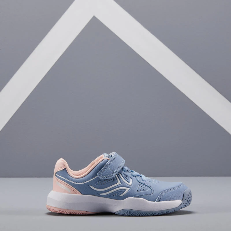 Artengo CHAUSSURE DE TENNIS ENFANT TS530 SCRATCH GRIS ROSE â Image 2