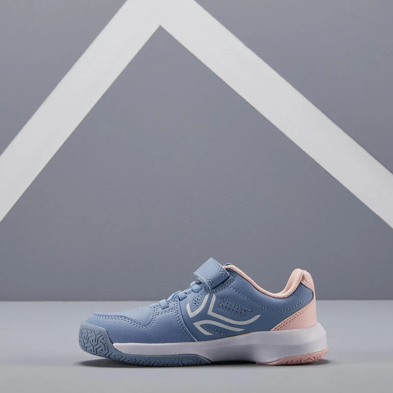 Artengo CHAUSSURE DE TENNIS ENFANT TS530 SCRATCH GRIS ROSE â Image 3