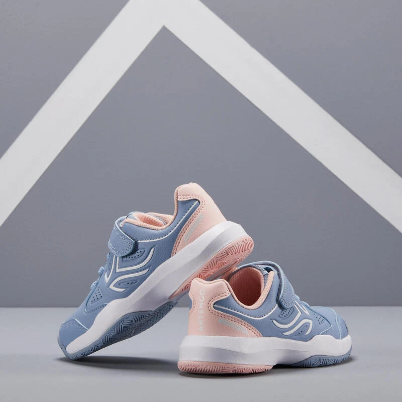 Artengo CHAUSSURE DE TENNIS ENFANT TS530 SCRATCH GRIS ROSE â Image 5