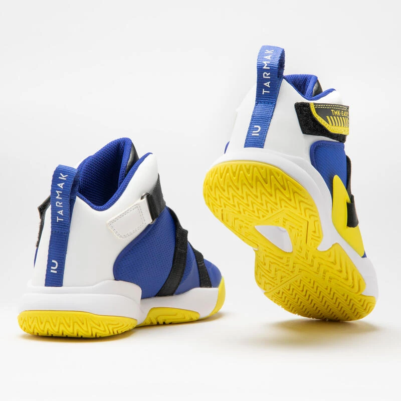 CHAUSSURES DE BASKETBALL ENFANT - EASY X BLEU JAUNE â Image 3
