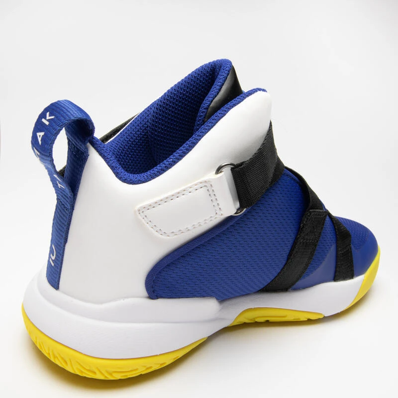 CHAUSSURES DE BASKETBALL ENFANT - EASY X BLEU JAUNE â Image 5