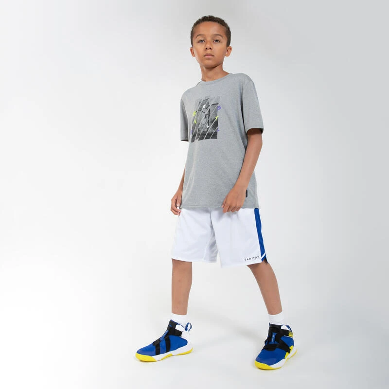 CHAUSSURES DE BASKETBALL ENFANT - EASY X BLEU JAUNE â Image 6