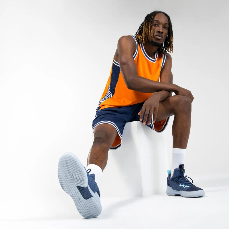 CHAUSSURES DE BASKETBALL TIGE BASSE HOMME/FEMME - FAST 500 MARINE BLEU CLAIR â Image 7