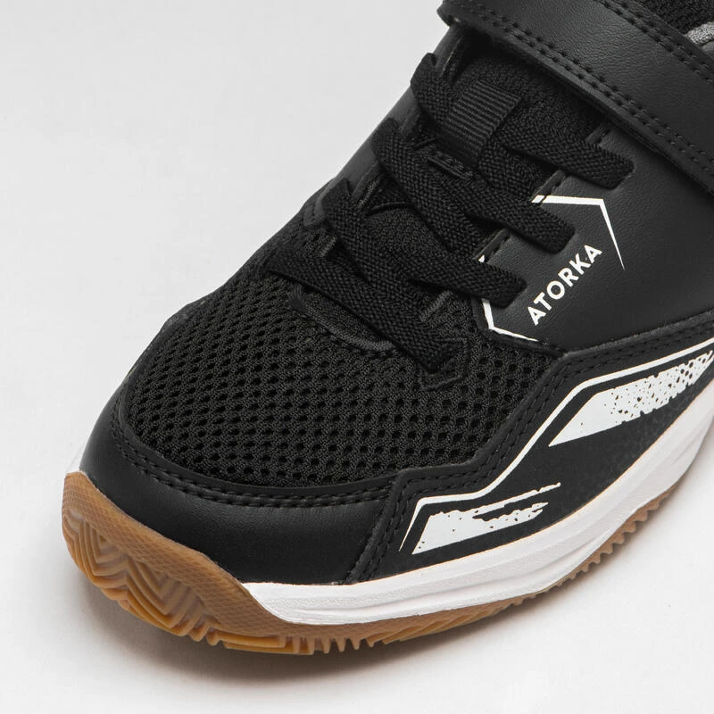 Chaussures De Handball Enfant Avec Scratch - H100 Noir Blanc â Image 5