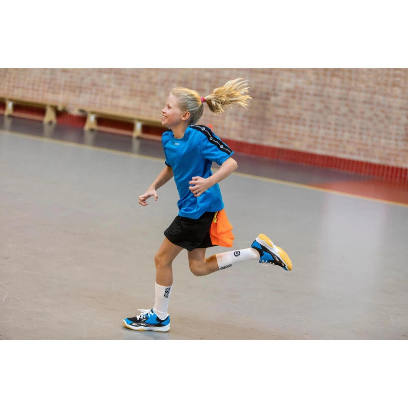 Chaussures De Handball Enfant H100 Avec Lacets Bleu/noir â Image 2