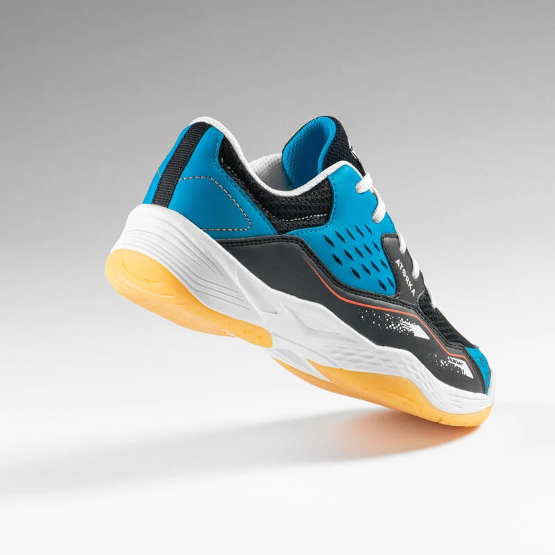 Chaussures De Handball Enfant H100 Avec Lacets Bleu/noir â Image 5