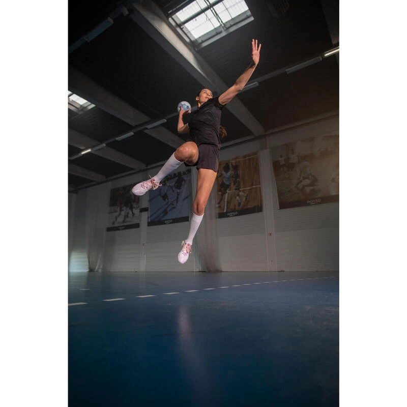 Chaussures De Handball Homme/Femme - H500 FASTER Rose Blanc â Image 3