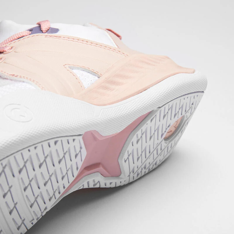 Chaussures De Handball Homme/Femme - H500 FASTER Rose Blanc â Image 8