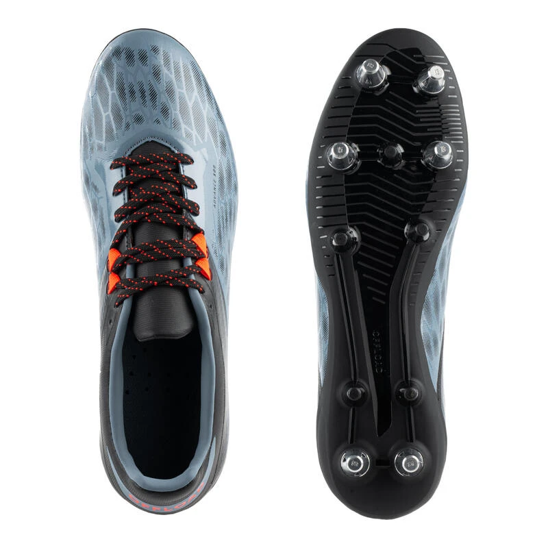 Chaussures De Rugby Terrain Gras Homme - ADVANCE R500 SG HYBRID Gris Orange â Image 4