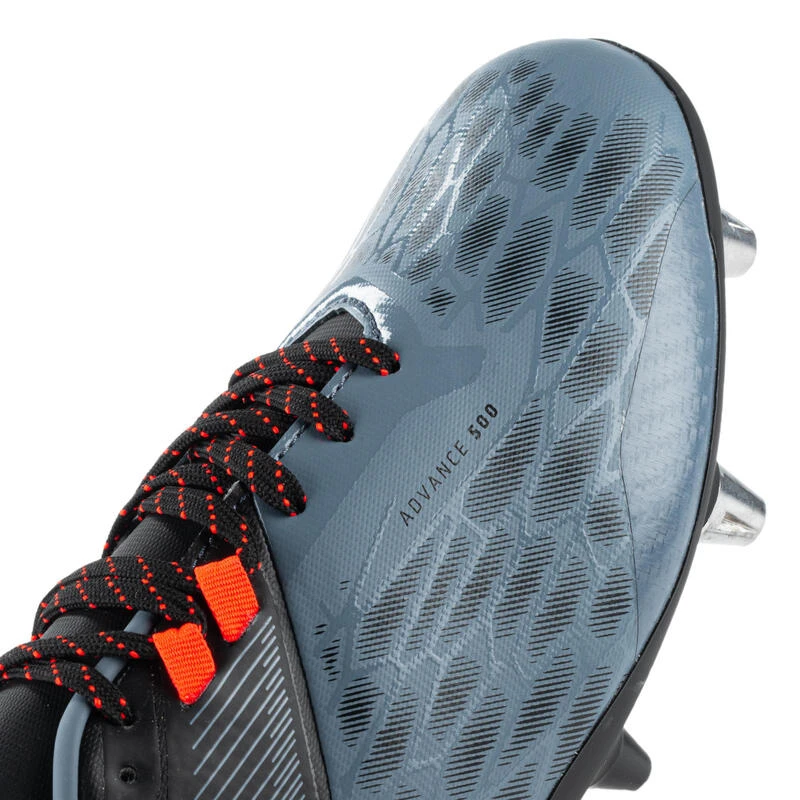Chaussures De Rugby Terrain Gras Homme - ADVANCE R500 SG HYBRID Gris Orange â Image 5