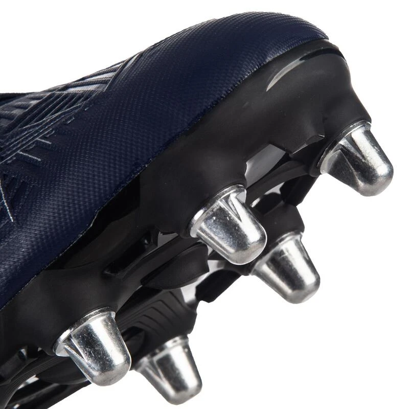 Chaussures De Rugby Terrains Gras 8 Crampons Density R500 SG Bleue Jaune â Image 4