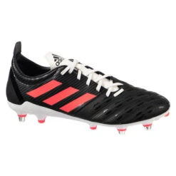 Chaussures De Rugby Vissée Hybride Terrains Gras Malice SG Adulte Noir Adidas