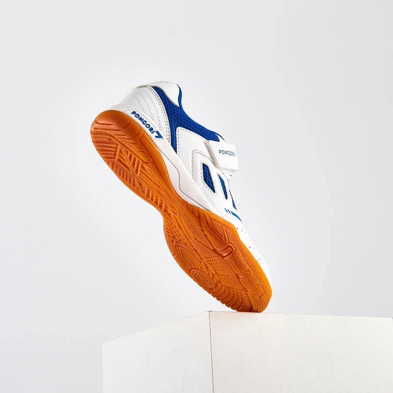 Chaussures De Tennis De Table Enfant TTS 500 Enfant - Blanc/Bleu â Image 4