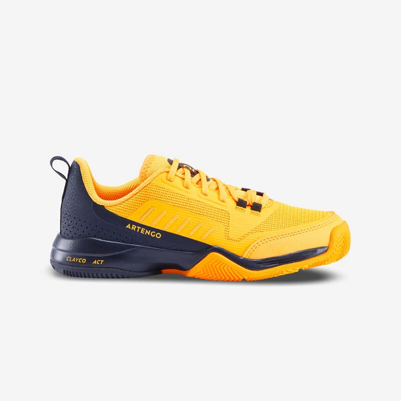 Artengo CHAUSSURES TENNIS ENFANT TERRE BATTUE - FAST CLAY JUNIOR LACET JAUNE â Image 2