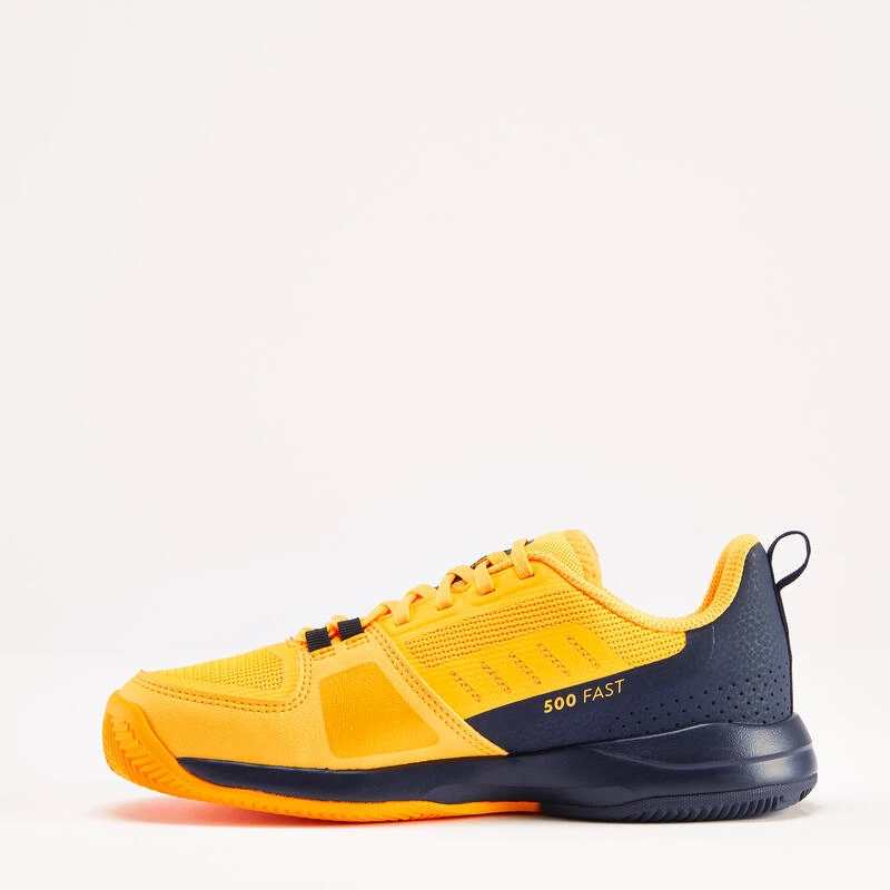 Artengo CHAUSSURES TENNIS ENFANT TERRE BATTUE - FAST CLAY JUNIOR LACET JAUNE â Image 3
