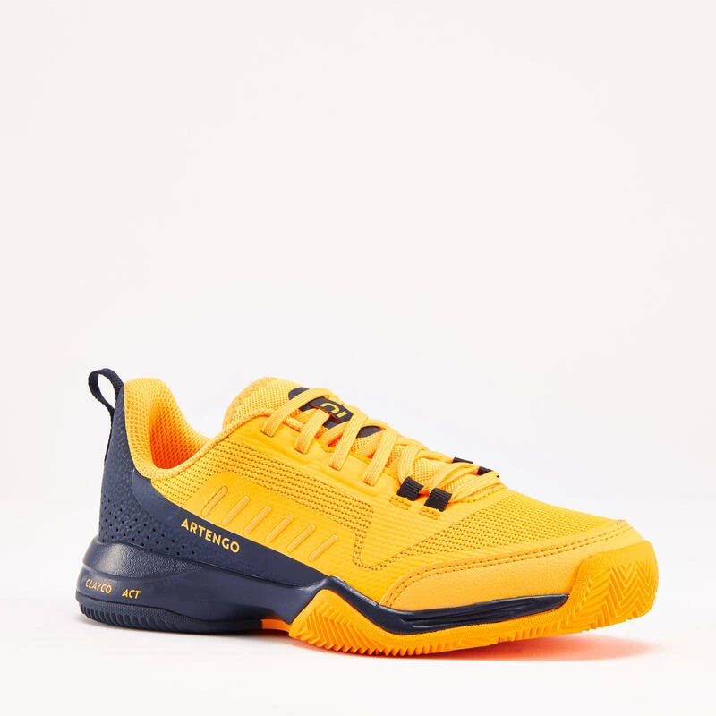 Artengo CHAUSSURES TENNIS ENFANT TERRE BATTUE - FAST CLAY JUNIOR LACET JAUNE