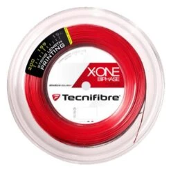 TECNIFIBRE Cordage De Squash X-One BiPhase Rouge 200m Bobine 1,18mm