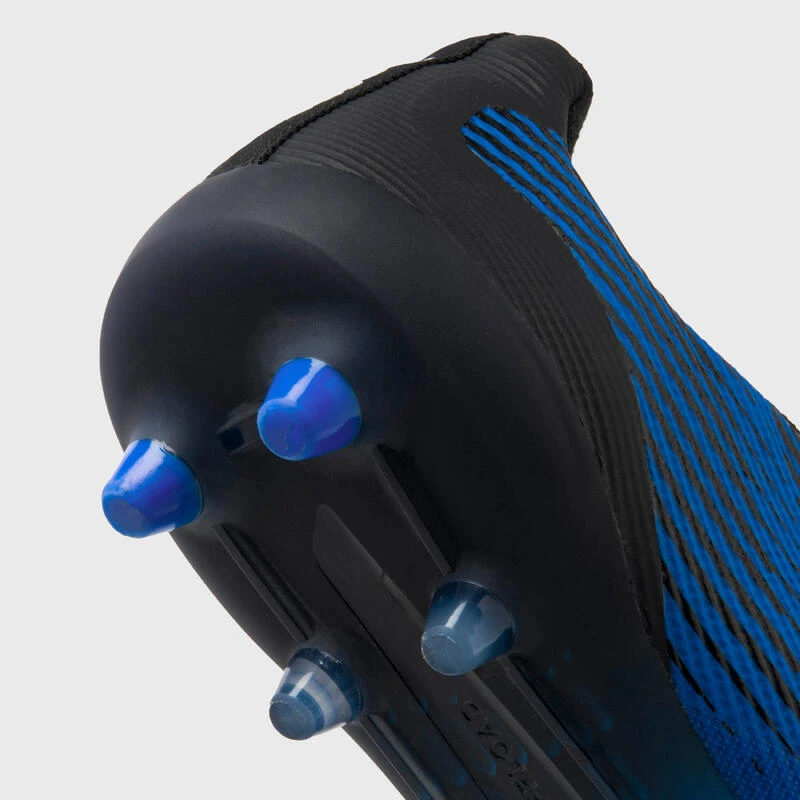 CRAMPONS DE RUGBY MOULĂES TERRAIN SEC HOMME/FEMME - SCORE R500 FG BLEU NOIR â Image 4