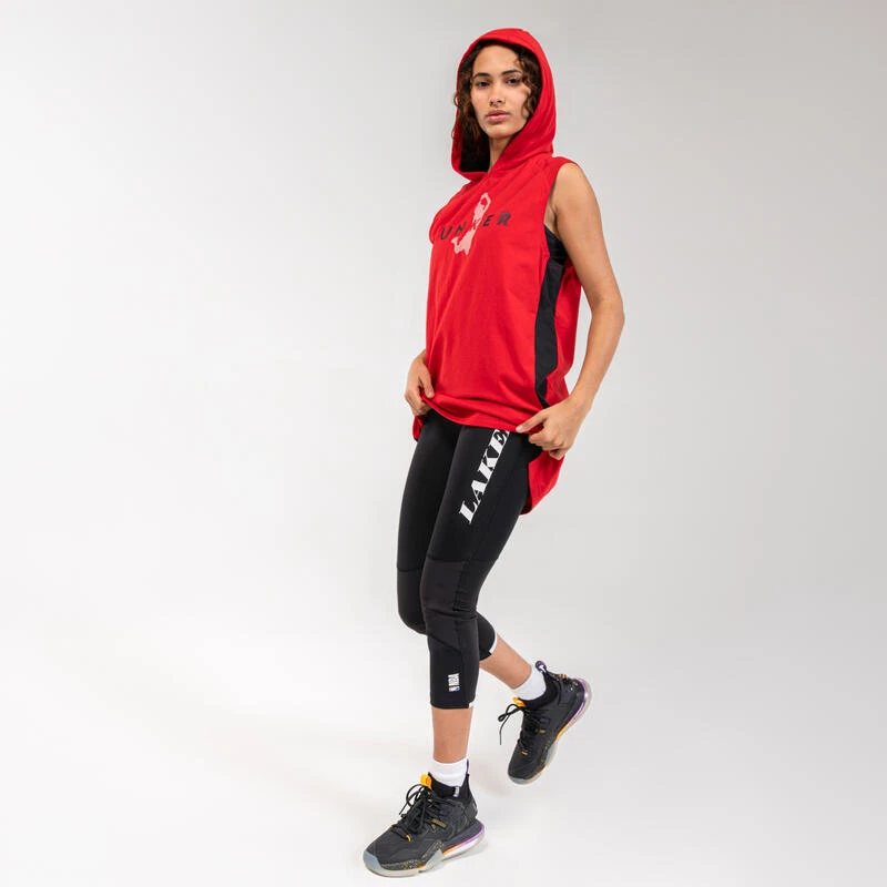 Legging 3/4 De Basketball NBA Los Angeles Lakers Adulte - 500 Noir â Image 8