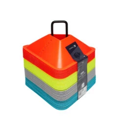 Kipsta Lot De 40 Coupelles Essential 4 Couleurs (jaune, Orange, Gris, Bleu)