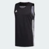 MAILLOT BASKETBALL SANS MANCHE 3G SPEED REVERSIBLE ADIDAS HOMME/FEMME NOIR/BLANC