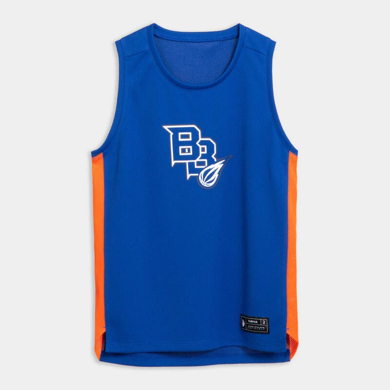 MAILLOT DE BASKETBALL SANS MANCHE ENFANT - T500 BLEU â Image 5