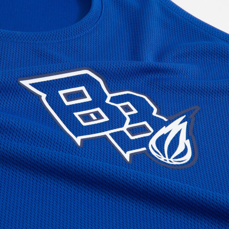 MAILLOT DE BASKETBALL SANS MANCHE ENFANT - T500 BLEU â Image 6