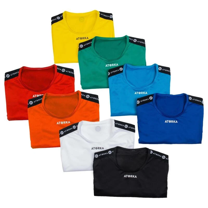 Maillot Manches Courtes De Handball Homme H100C Rouge â Image 4