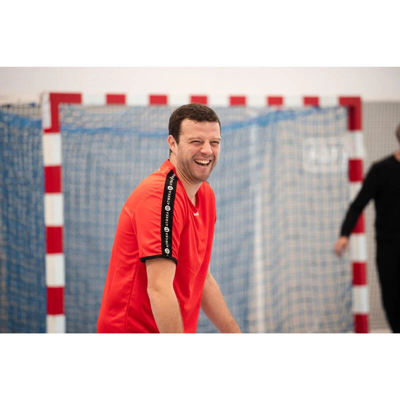 Maillot Manches Courtes De Handball Homme H100C Rouge â Image 5