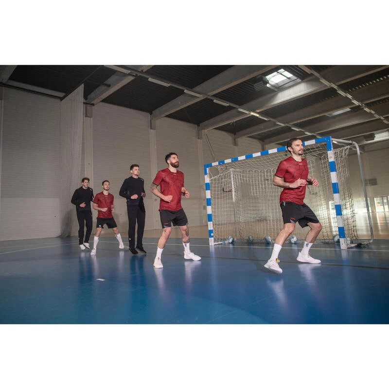 Maillot Manches Courtes De Handball Homme - H500 Rouge Noir â Image 5