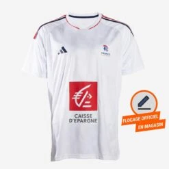 ADIDAS Maillot Officiel Handball Homme équipe De France Replica 2023 Blanc