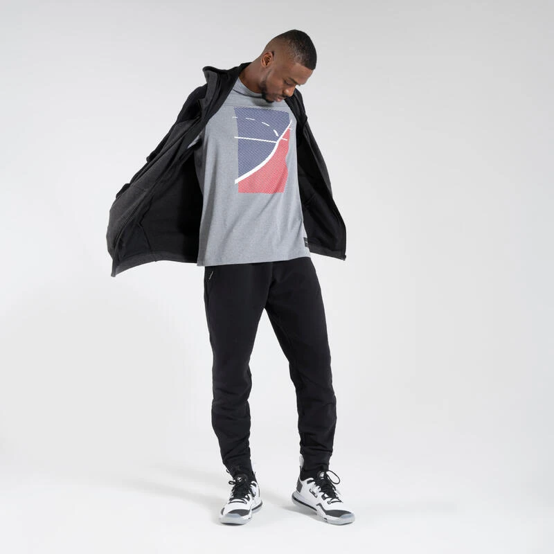 PANTALON BASKETBALL SURVETEMENT HOMME - P500 GRIS â Image 2