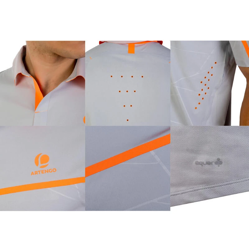 Artengo POLO HOMME 990 GRIS TENNIS BADMINTON PADEL PING PONG SQUASH â Image 10